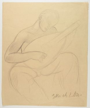  Elisabeth Chaplin  (Fontainebleau, 1890 - Firenze, 1982) : Disegno per 'Concerto Silvano'.  - Auction Prints, Drawings, Maps and Views - Libreria Antiquaria Gonnelli - Casa d'Aste - Gonnelli Casa d'Aste