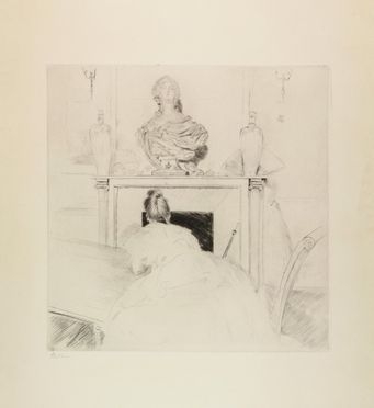  Paul Csar Helleu  (Vannes, 1859 - Parigi, 1927) : Le buste.  - Auction Prints, Drawings, Maps and Views - Libreria Antiquaria Gonnelli - Casa d'Aste - Gonnelli Casa d'Aste