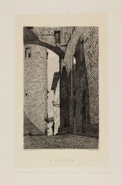  Telemaco Signorini  (Firenze, 1835 - 1901) : A Pistoia.  - Auction Prints, Drawings, Maps and Views - Libreria Antiquaria Gonnelli - Casa d'Aste - Gonnelli Casa d'Aste