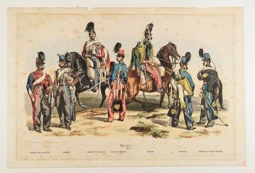  Franois Hippolyte Lalaisse  (Nancy, 1812 - Parigi, 1884) : Hussards.  - Auction Prints, Drawings, Maps and Views - Libreria Antiquaria Gonnelli - Casa d'Aste - Gonnelli Casa d'Aste