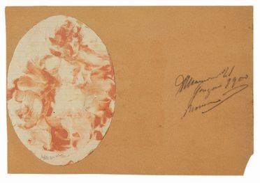  Antonio Mancini  (Albano Laziale, 1852 - Roma, 1930) : Figura femminile.  - Auction Prints, Drawings, Maps and Views - Libreria Antiquaria Gonnelli - Casa d'Aste - Gonnelli Casa d'Aste