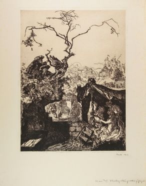  Fritz Eduard Pauli  (Berna, 1891 - Cavigliano, 1968) : Susanna.  - Auction Prints, Drawings, Maps and Views - Libreria Antiquaria Gonnelli - Casa d'Aste - Gonnelli Casa d'Aste