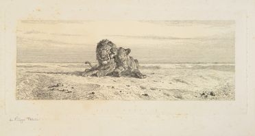  Filippo Palizzi  (Vasto, 1818 - Napoli, 1899) : Nel deserto.  - Auction Prints, Drawings, Maps and Views - Libreria Antiquaria Gonnelli - Casa d'Aste - Gonnelli Casa d'Aste
