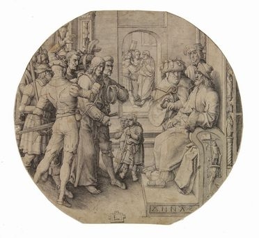  Lucas Van Leyden  (Leida,, 1494 - 1533) : Cristo da Hanna.  - Auction Prints, Drawings, Maps and Views - Libreria Antiquaria Gonnelli - Casa d'Aste - Gonnelli Casa d'Aste