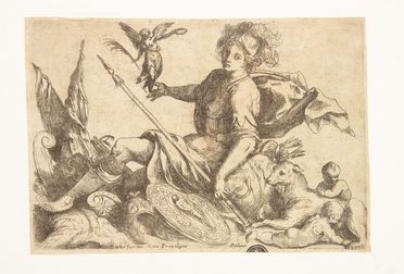  Jacopo Negretti (detto Palma il Giovane)  (Venezia, 1548 - 1628) : Allegoria femminile (Vittorià).  - Auction Prints, Drawings, Maps and Views - Libreria Antiquaria Gonnelli - Casa d'Aste - Gonnelli Casa d'Aste