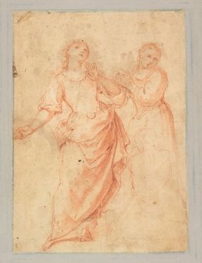 Studi di due figure femminili.  - Auction Prints, Drawings, Maps and Views - Libreria Antiquaria Gonnelli - Casa d'Aste - Gonnelli Casa d'Aste