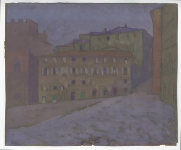  Pietro D'Achiardi  (Pisa, 1879 - Roma, 1940) : Siena. Notturno.  - Auction Prints and Drawings - Libreria Antiquaria Gonnelli - Casa d'Aste - Gonnelli Casa d'Aste