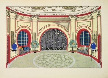  Alberto Fabio Lorenzi  (Firenze, 1880 - 1969) : Décor per le Folies Bergère.  - Auction Prints and Drawings - Libreria Antiquaria Gonnelli - Casa d'Aste - Gonnelli Casa d'Aste