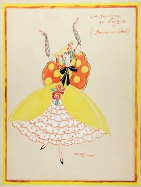  Freddy Wittop  (Bussum, 1911 - Atlantis, 2001) : La femme du voisin (Danseuse étoile).  - Auction Prints and Drawings - Libreria Antiquaria Gonnelli - Casa d'Aste - Gonnelli Casa d'Aste
