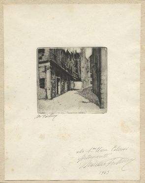  Mariano Fortuny y Madrazo  (Granada, 1871 - Venezia, 1949) : Venecia. 'Calle'.  - Auction Prints and Drawings - Libreria Antiquaria Gonnelli - Casa d'Aste - Gonnelli Casa d'Aste