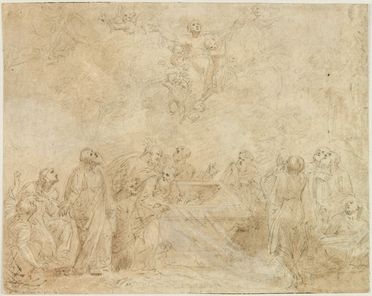  Annibale Carracci  (Bologna, 1560 - Roma, 1609) [attribuito a] : Assunzione della Vergine.  - Auction Prints and Drawings - Libreria Antiquaria Gonnelli - Casa d'Aste - Gonnelli Casa d'Aste