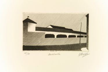  Armando Donna  (Vercelli, 1913 - 1994) : Cavalcavia.  - Auction Prints and Drawings - Libreria Antiquaria Gonnelli - Casa d'Aste - Gonnelli Casa d'Aste