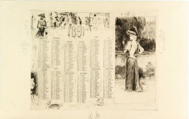  Franois Clment Sommier  (Rouen, 1844 - Parigi, 1907) : Calendario per l'anno 1891.  - Asta Stampe e Disegni - Libreria Antiquaria Gonnelli - Casa d'Aste - Gonnelli Casa d'Aste