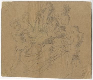  Sebastiano Conca  (Gaeta, 1680 - Napoli, 1764) : La Carità.  - Auction Prints and Drawings - Libreria Antiquaria Gonnelli - Casa d'Aste - Gonnelli Casa d'Aste