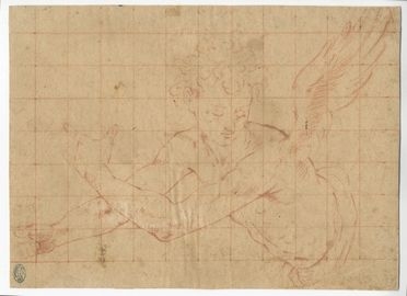  Girolamo Macchietti  (Firenze, 1535 - 1592) : Studio dell?Angelo per la Gloria di S. Lorenzo.  - Auction Prints and Drawings - Libreria Antiquaria Gonnelli - Casa d'Aste - Gonnelli Casa d'Aste