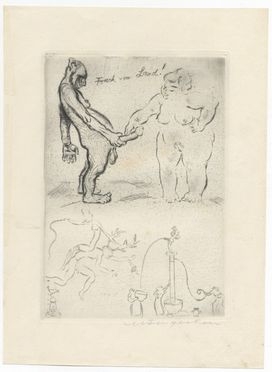  Michel Fingesten  (Buczkowitz, 1883 - Cerisano, 1943) : Improvvisazione di tema erotico.  - Auction Prints and Drawings - Libreria Antiquaria Gonnelli - Casa d'Aste - Gonnelli Casa d'Aste