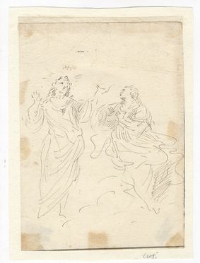  Donato Creti  (Cremona, 1671 - Bologna, 1749) : Studio di due figure.  - Auction Prints and Drawings - Libreria Antiquaria Gonnelli - Casa d'Aste - Gonnelli Casa d'Aste