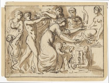  Giuseppe Fancelli  (Bologna, 1763 - 1840) : Scena di sacrificio.  - Auction Prints and Drawings - Libreria Antiquaria Gonnelli - Casa d'Aste - Gonnelli Casa d'Aste