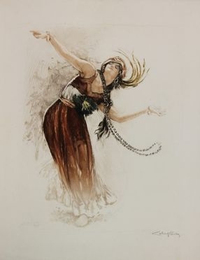 Almry Lobel Riche  (Ginevra, 1880 - Parigi, 1950) : Danseuse russe.  - Auction BOOKS, MANUSCRIPTS, PRINTS AND DRAWINGS - Libreria Antiquaria Gonnelli - Casa d'Aste - Gonnelli Casa d'Aste