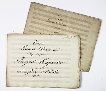  Mayseder Joseph : Trois / Grand Duos / [...] concertants / pour / Pianoforte et Violon.  - Asta LIBRI, MANOSCRITTI, STAMPE E DISEGNI - Libreria Antiquaria Gonnelli - Casa d'Aste - Gonnelli Casa d'Aste