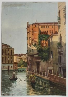  Eugenio Benvenuti  (1881 - 1959) : Canale a Venezia.  - Asta Asta a tempo: Stampe & disegni - Libreria Antiquaria Gonnelli - Casa d'Aste - Gonnelli Casa d'Aste