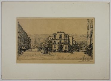  Antonio Carbonati  (Mantova, 1893 - Roma, 1956) : Veduta di Napoli.  - Asta Asta a tempo: Stampe & disegni - Libreria Antiquaria Gonnelli - Casa d'Aste - Gonnelli Casa d'Aste