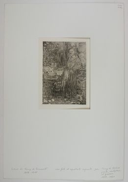 Henry De Groux  (Bruxelles, 1866 - Marsiglia, 1930) : Ritratto di Remy de Gourmont.  - Asta Asta a tempo: Stampe & disegni - Libreria Antiquaria Gonnelli - Casa d'Aste - Gonnelli Casa d'Aste