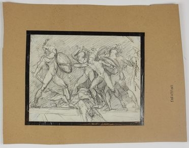  Federico Faruffini  (Sesto San Giovanni, 1831 - Perugia, 1869) [attribuito a] : Combattimento di soldati.  - Auction Timed Auction: Prints & drawings - Libreria Antiquaria Gonnelli - Casa d'Aste - Gonnelli Casa d'Aste