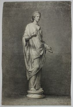 Copia accademica da una statua femminile antica.  - Auction Timed Auction: Prints & drawings - Libreria Antiquaria Gonnelli - Casa d'Aste - Gonnelli Casa d'Aste