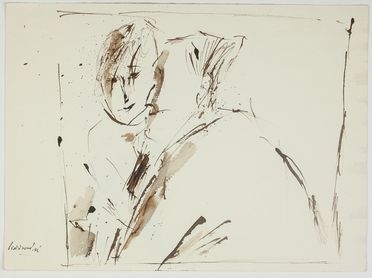  Arnoldo Ciarrocchi  (Civitanova Marche, 1916 - 2004) : Figura femminile (recto). Paesaggio (verso).  - Auction Timed Auction: Prints & drawings - Libreria Antiquaria Gonnelli - Casa d'Aste - Gonnelli Casa d'Aste