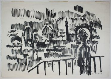  Eliano Fantuzzi  (Modena, 1909 - Verona, 1987) : Panorama di Firenze.  - Asta Asta a tempo: Stampe & disegni - Libreria Antiquaria Gonnelli - Casa d'Aste - Gonnelli Casa d'Aste