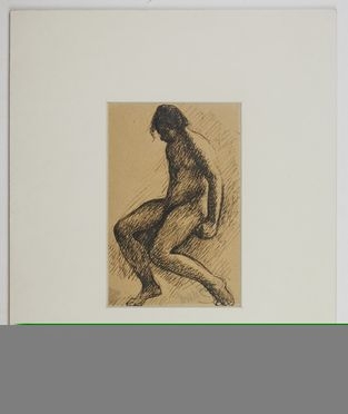  Domenico Rambelli  (Faenza, 1886 - Roma, 1972) : Nudo femminile seduto.  - Auction Timed Auction: Prints & drawings - Libreria Antiquaria Gonnelli - Casa d'Aste - Gonnelli Casa d'Aste
