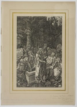 Cristo deposto nella tomba.  Albrecht Drer  (Norimberga,, 1471 - 1528)  - Auction Timed Auction: Prints & drawings - Libreria Antiquaria Gonnelli - Casa d'Aste - Gonnelli Casa d'Aste