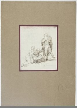 Famiglia con culla.  - Auction Timed Auction: Prints & drawings - Libreria Antiquaria Gonnelli - Casa d'Aste - Gonnelli Casa d'Aste