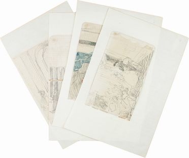  Scipione Vannutelli  (Genazzano, 1834 - Roma, 1894) : Lotto di 4 disegni.  - Asta Manoscritti, Libri, Autografi, Stampe & Disegni - Libreria Antiquaria Gonnelli - Casa d'Aste - Gonnelli Casa d'Aste