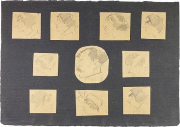  Telemaco Signorini  (Firenze, 1835 - 1901) : Serie di dieci caricature.  - Asta Manoscritti, Libri, Autografi, Stampe & Disegni - Libreria Antiquaria Gonnelli - Casa d'Aste - Gonnelli Casa d'Aste
