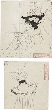  Giovanni Boldini  (Ferrara, 1842 - Parigi, 1931) : Figure femminili.  - Asta Manoscritti, Libri, Autografi, Stampe & Disegni - Libreria Antiquaria Gonnelli - Casa d'Aste - Gonnelli Casa d'Aste