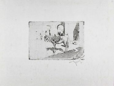  Mariano Fortuny y Marsal  (Tarragona, 1838 - Roma, 1874) : Cheval du Maroc.  - Asta Manoscritti, Libri, Autografi, Stampe & Disegni - Libreria Antiquaria Gonnelli - Casa d'Aste - Gonnelli Casa d'Aste