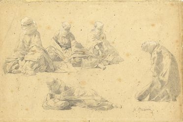  Alberto Pasini  (Busseto, 1826 - Cavoretto, 1899) : Donne arabe.  - Asta Libri, Grafica - Libreria Antiquaria Gonnelli - Casa d'Aste - Gonnelli Casa d'Aste