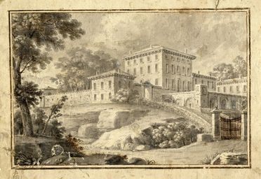  Alessandro Dalla Nave  (Budrio,  - Imola, 1821) : Paesaggio con  villa.  - Asta Libri, Grafica - Libreria Antiquaria Gonnelli - Casa d'Aste - Gonnelli Casa d'Aste