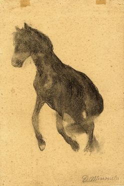  Domenico Miserocchi  (Ravenna, 1862 - Imola, 1917) : Cavallo.  - Asta Libri, Grafica - Libreria Antiquaria Gonnelli - Casa d'Aste - Gonnelli Casa d'Aste