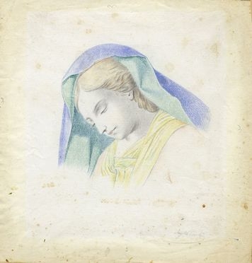  Angelo Torchi  (Massalombarda, 1856 - 1915) : Madonna.  - Asta Libri, Grafica - Libreria Antiquaria Gonnelli - Casa d'Aste - Gonnelli Casa d'Aste
