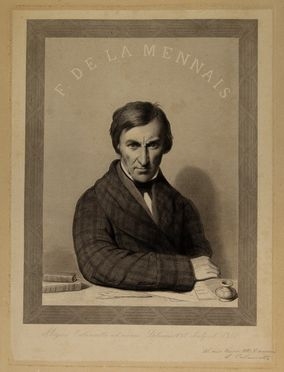  Luigi Calamatta  (Civitavecchia, 1801 - Milano, 1868) : Ritratto di Felicite de la Mennais.  - Asta Libri, Grafica - Libreria Antiquaria Gonnelli - Casa d'Aste - Gonnelli Casa d'Aste