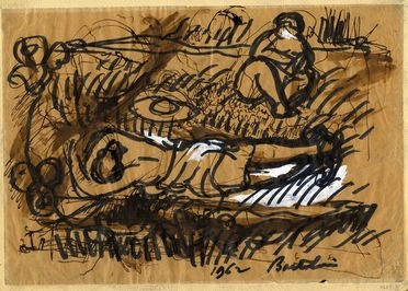  Luigi Bartolini  (Cupramontana, 1892 - Roma, 1963) : Donne in riposo nei campi.  - Asta Libri, Grafica - Libreria Antiquaria Gonnelli - Casa d'Aste - Gonnelli Casa d'Aste