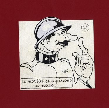  Antonio Rubino  (Sanremo, 1880 - Baiardo, 1964) : Le novità si capiscono a naso.  - Asta Libri, Grafica - Libreria Antiquaria Gonnelli - Casa d'Aste - Gonnelli Casa d'Aste