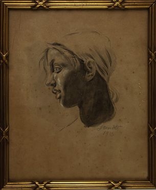  Vincenzo Gemito  (Napoli, 1852 - 1929) : Ritratto di ragazzo.  - Asta Libri, Grafica - Libreria Antiquaria Gonnelli - Casa d'Aste - Gonnelli Casa d'Aste