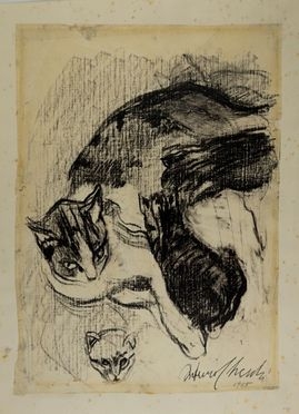  Arturo Checchi  (Fucecchio, 1886 - Perugia, 1971) : Mitsi che allatta.  - Asta Libri, Grafica - Libreria Antiquaria Gonnelli - Casa d'Aste - Gonnelli Casa d'Aste