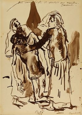  Felice Carena  (Cumiana, 1879 - Venezia, 1966) : Pietà.  - Asta Libri, Grafica - Libreria Antiquaria Gonnelli - Casa d'Aste - Gonnelli Casa d'Aste