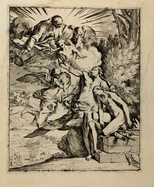  Pietro Testa  (Lucca, 1611 - Roma, 1650) : Il sacrificio d'Isacco.  - Asta Libri, Grafica - Libreria Antiquaria Gonnelli - Casa d'Aste - Gonnelli Casa d'Aste