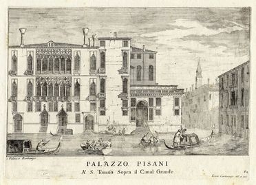  Luca Carlevarijs  (Udine, 1663 - Venezia, 1730) : Palazzo Pisani - A' S. Tomaso Sopra il Canal Grande.  - Asta Libri, Grafica - Libreria Antiquaria Gonnelli - Casa d'Aste - Gonnelli Casa d'Aste